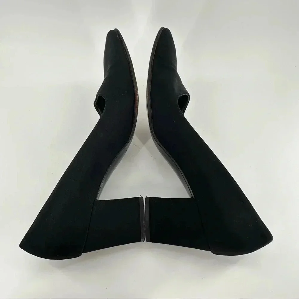 Anne Klein womens heels size 7.5 black square toe old money career vintage 90s